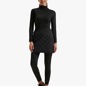 Elegant Black Quilted Mini Skirt